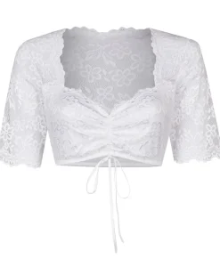 Nina von C. Halbarm Spitzen Dirndlbluse "Amira" 16464326 | Weiß