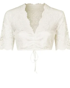 Nina von C. Halbarm Spitzen Dirndlbluse "Audrey" 16467326 | Champagner