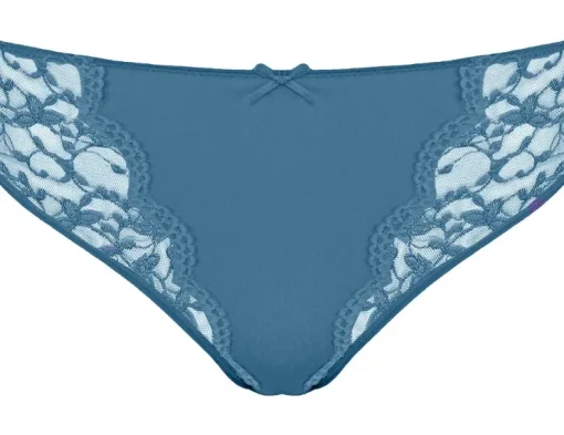 Nina von C. Jazzpant mit floraler Spitze 4821971 | Taubenblau
