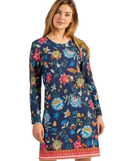 Nina von C. Langarm Nachthemd mit Blumen Print 93770902 | Blau