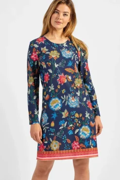 Nina von C. Langarm Nachthemd mit Blumen Print 93770902 | Blau