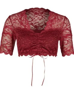 Nina von C. Spitzen Dirndlbluse "Linnea" Halbarm 48463971 | Red Berries