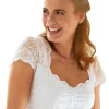 Nina von C. Spitzen Dirndlbluse "Valeska" Kurzarm 48462971 | Weiß