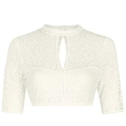 Nina von C. Spitzen Dirndlbluse "Julia" Traditionell 16467893 | Champagner