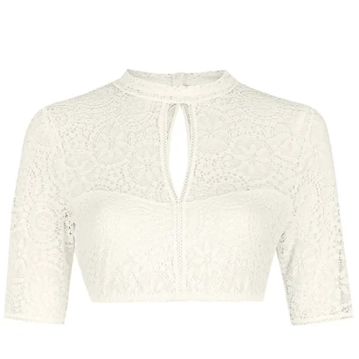 Nina von C. Spitzen Dirndlbluse "Julia" Traditionell 16467893 | Champagner