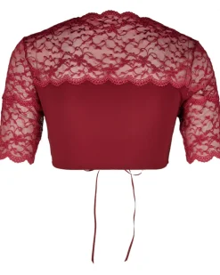 Nina von C. Spitzen Dirndlbluse "Linnea" Halbarm 48463971 | Red Berries