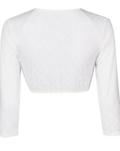 Nina von C. Spitzen Dirndlbluse "Naomi" Lochausschnitt 48471328 | Weiß