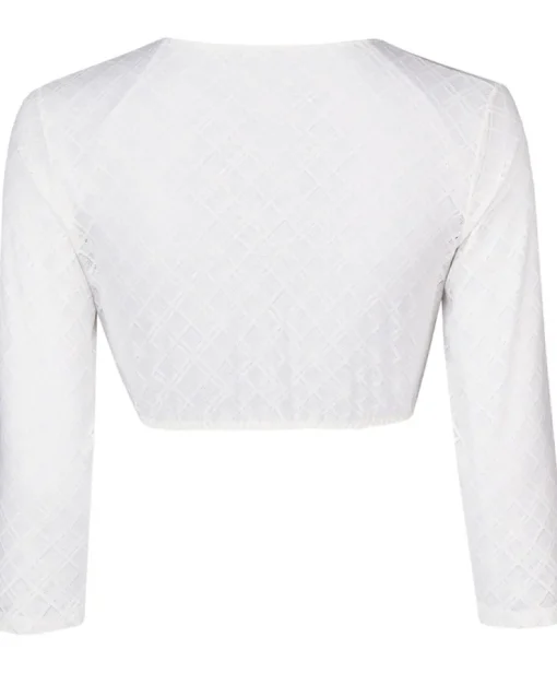 Nina von C. Spitzen Dirndlbluse "Naomi" Lochausschnitt 48471328 | Weiß