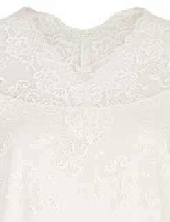 Nina von C. Spitzenshirt Halbarm Trachtenbluse 16460892 | Champagner