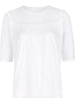Nina von C. Spitzenshirt Halbarm Trachtenbluse 16460893 | Weiß