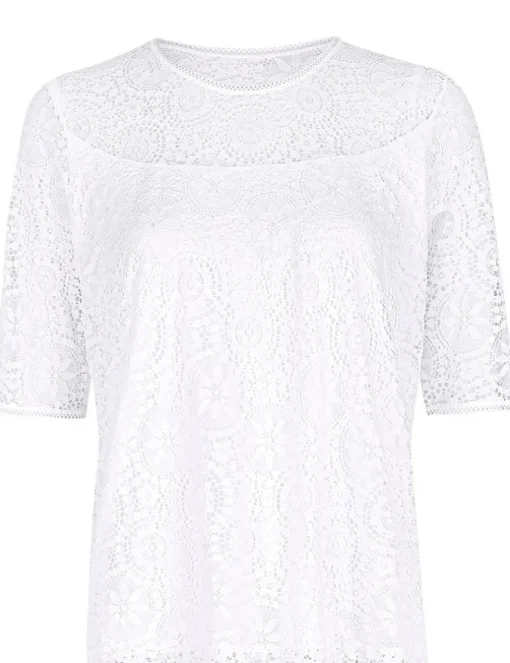 Nina von C. Spitzenshirt Halbarm Trachtenbluse 16460893 | Weiß