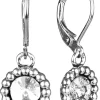 Ohrringe Aurelia mit rundem Anhänger und Kristallen von Swarovski® - Kristall