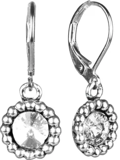 Ohrringe Aurelia mit rundem Anhänger und Kristallen von Swarovski® - Kristall