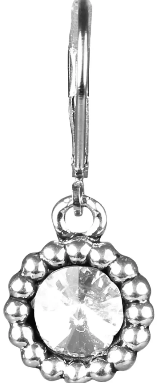 Ohrringe Aurelia mit rundem Anhänger und Kristallen von Swarovski® - Kristall