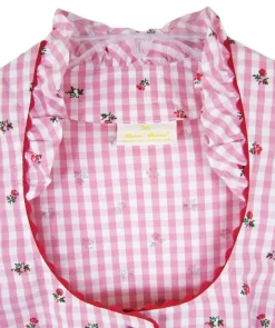 Pierre Marcel Damen Blümchen Trachtenbluse Amelie mit Stehkragen - Rosa