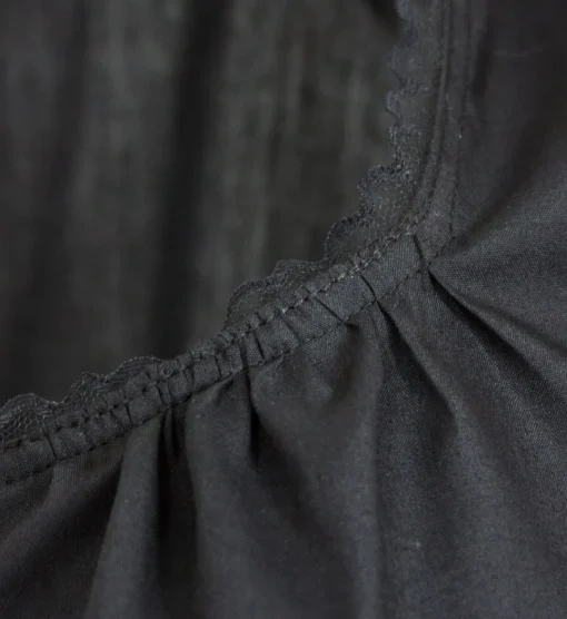 Pierre Marcel Damen Dirndlbluse mit Rosen und Pailletten - Schwarz