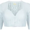 Pierre Marcel Damen Halbarm Spitzen Dirndlbluse Josy mit Herzausschnitt - Weiß