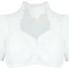 Pierre Marcel Damen Halbarm Dirndlbluse Julia mit Spitze - Weiß