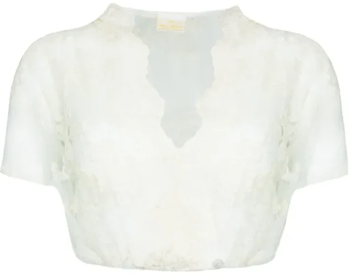 Pierre Marcel Damen Spitzen Dirndlbluse Linda - Creme