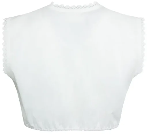 Pierre Marcel Ärmellose Dirndlbluse Nerina mit Spitze - Weiß