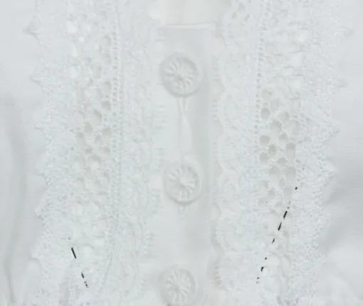 Pierre Marcel Ärmellose Dirndlbluse Nerina mit Spitze - Weiß