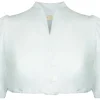 Pierre Marcel Seidige Damen Dirndlbluse Melina mit V-Ausschnitt - Weiß