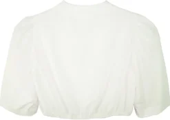 Pierre Marcel Seidige Damen Dirndlbluse Melina mit V-Ausschnitt - Creme