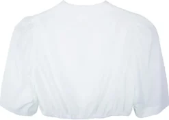 Pierre Marcel Seidige Damen Dirndlbluse Melina mit V-Ausschnitt - Weiß