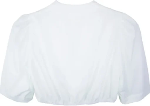 Pierre Marcel Seidige Damen Dirndlbluse Melina mit V-Ausschnitt - Weiß