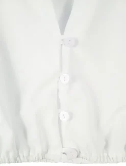 Pierre Marcel Seidige Damen Dirndlbluse Melina mit V-Ausschnitt - Creme