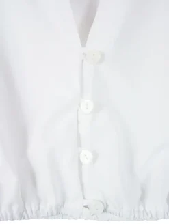 Pierre Marcel Seidige Damen Dirndlbluse Melina mit V-Ausschnitt - Weiß