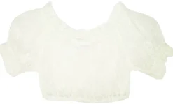 Pierre Marcel Transparente Damen Carmen Dirndlbluse Mila mit Spitze - Creme