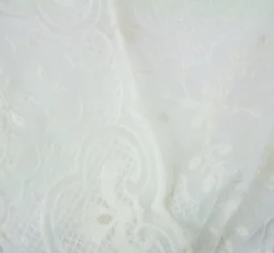 Pierre Marcel Transparente Damen Dirndlbluse Marie mit Spitze und V-Ausschnitt - Creme