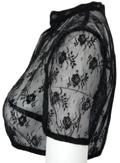 Pierre Marcel Transparente Damen Dirndlbluse Hailey - Schwarz
