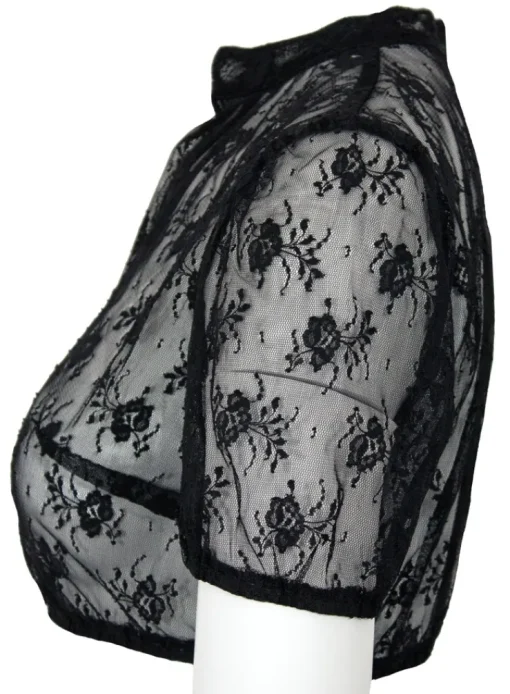 Pierre Marcel Transparente Damen Dirndlbluse Hailey - Schwarz