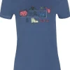 Piz Palü Damen Shirt "Altenbuch" mit Trachten Motiv | Schieferblau