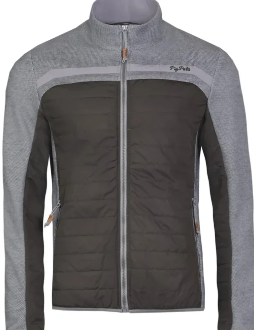 Piz Palü Herren Jacke "Ried" mit Stehkragen | Nadelgrün Grau