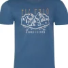 Piz Palü Herren Kurzarm Shirt "Unterwässen" mit Printmotiv | Schieferblau
