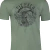 Piz Palü Herren Kurzarm Trachtenshirt "Trogen" mit Hirsch Print | Grasgrün