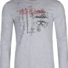 Piz Palü Herren Langarmshirt "Taching" | 020007 - Grau Melange