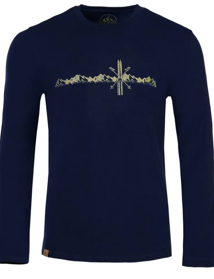 Piz Palü Herren Langarmshirt "Unterammergau" | 020030 - Marine