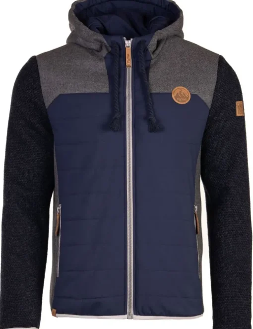 Piz Palü Wattierte Herren Jacke "Teisnach" | 020002 - Blau / Grau