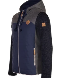 Piz Palü Wattierte Herren Jacke "Teisnach" | 020002 - Blau / Grau