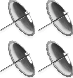 Riffelmacher 10702 Adventskerzenhalter 4 Stück Ø 60 mm - Silber