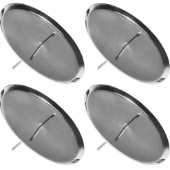 Riffelmacher Adventskerzenhalter Ø 10 cm Silber 10787 | 4 Stück