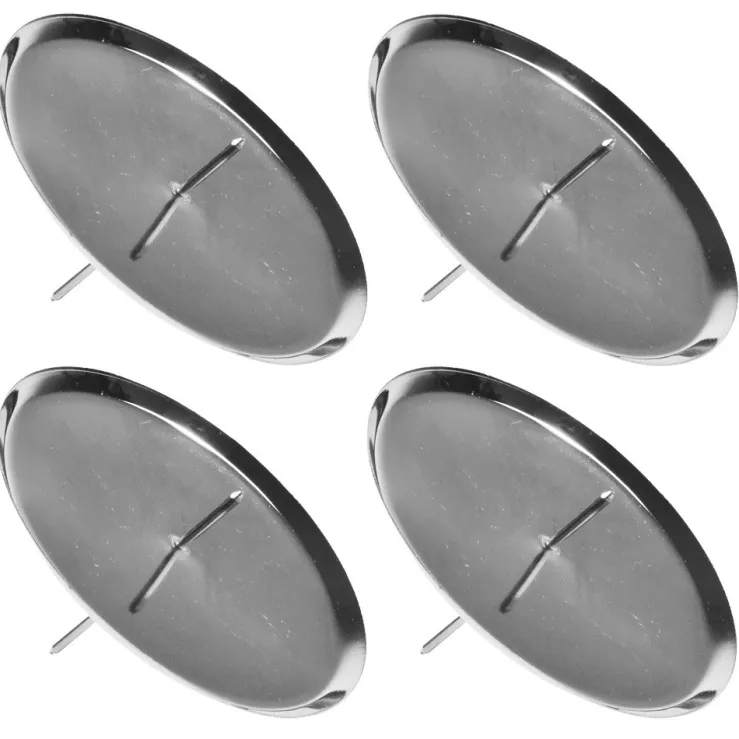Riffelmacher Adventskerzenhalter Ø 10 cm Silber 10787 | 4 Stück