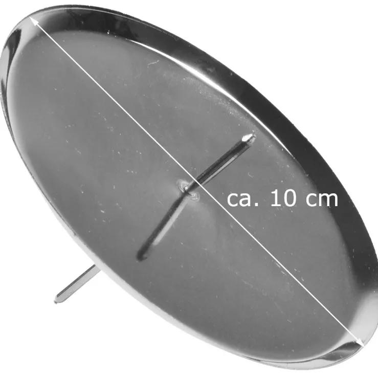 Riffelmacher Adventskerzenhalter Ø 10 cm Silber 10787 | 4 Stück