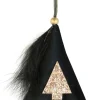 Riffelmacher Christbaumschmuck Samt Glitter Tannenbaum 20540 15cm - Schwarz / Gold