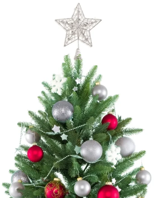 Riffelmacher Christbaumspitze Draht Stern 24cm 17841 - Silber