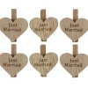 Riffelmacher Dekoklammern "Just married" ca. 4,5 cm 07532 | 6 tlg. - Geschenkverpackung